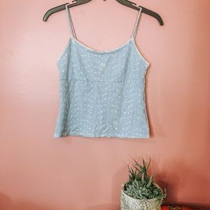 Light blue tank top with little flowers